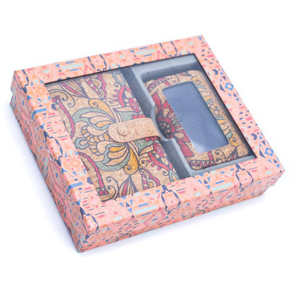 Geschenkbox aus Naturkork, 2-teilig, Blume