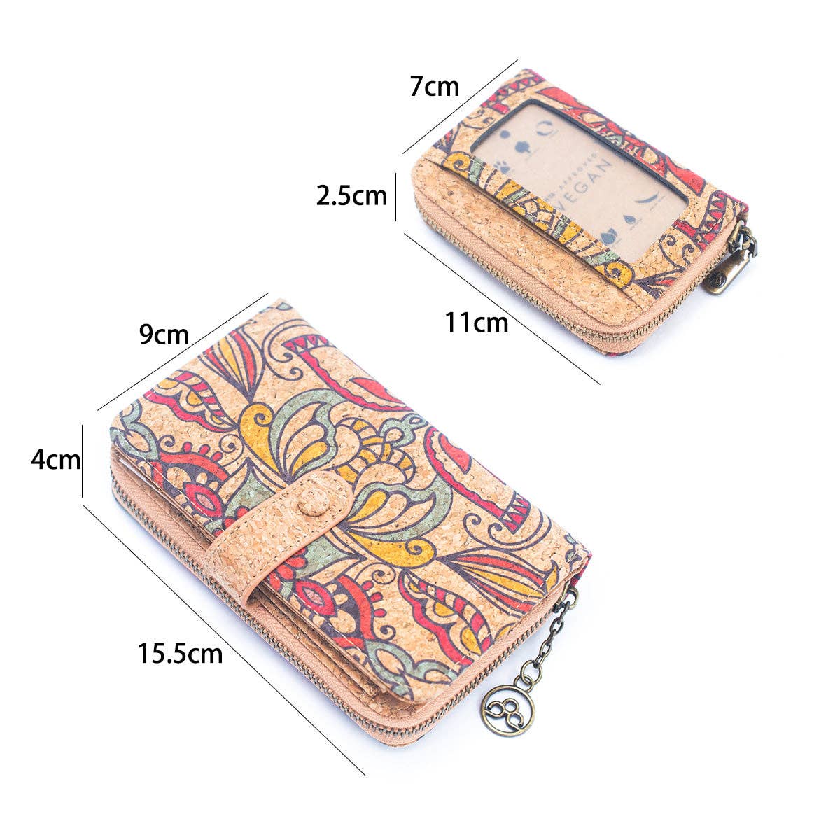 Geschenkbox aus Naturkork, 2-teilig, Abstrakt