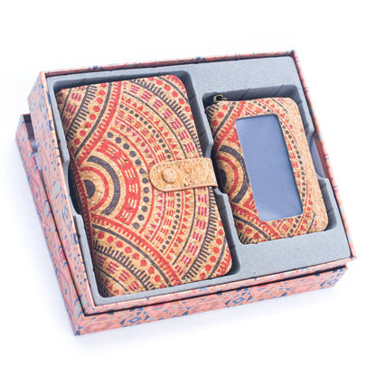 Geschenkbox aus Naturkork, 2-teilig, Abstrakt