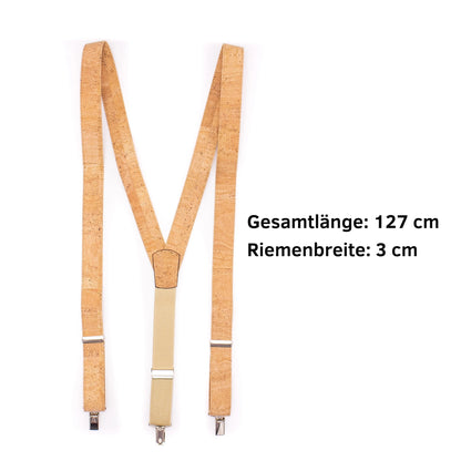 Hosenträger Kork - Schwarz